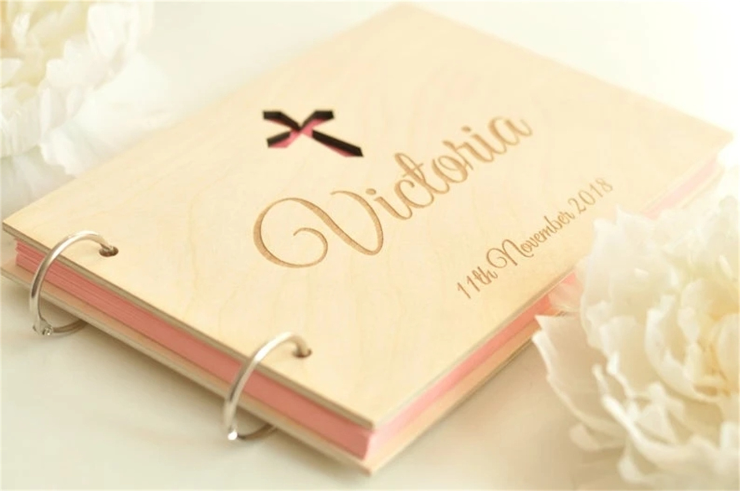 Custom Photo Book - 사용자 정의 모든 텍스트 크로스 우드