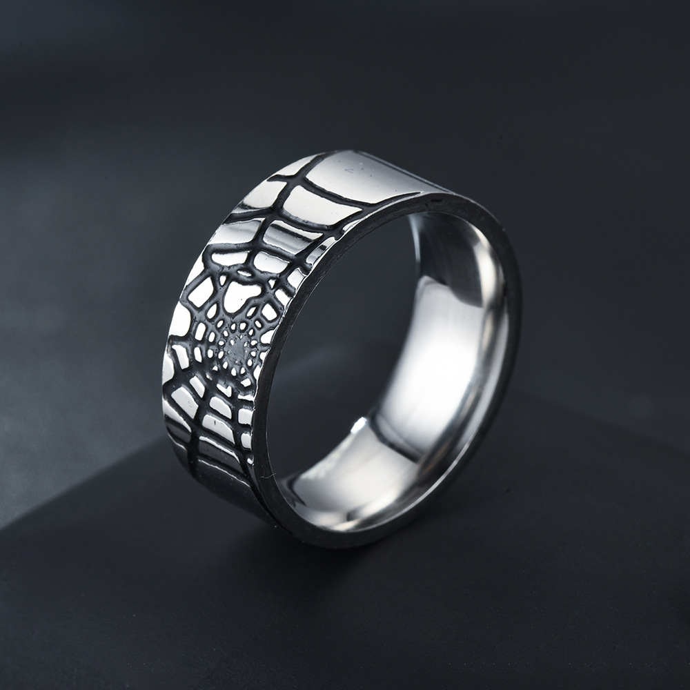 스테인레스 스틸 간단한 스파이더 웹 반지 패션 숙녀 남 - Initial Ring Custom 리뷰 및 가격
