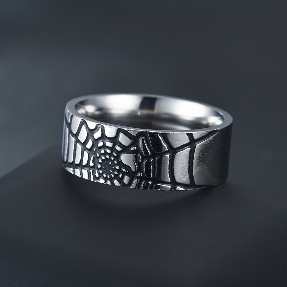 스테인레스 스틸 간단한 스파이더 웹 반지 패션 숙녀 남 - Initial Ring Custom 리뷰 및 가격