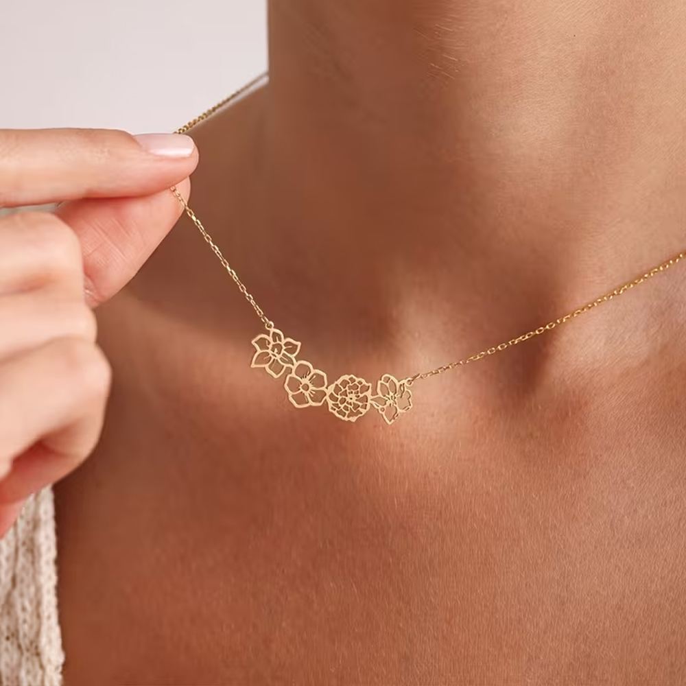 맞춤형 탄생화 목걸이 스테인리스 스틸 개인 맞춤형 월별 - Birth Flower Necklace 리뷰 및 가격