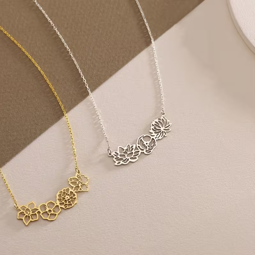 맞춤형 탄생화 목걸이 스테인리스 스틸 개인 맞춤형 월별 - Birth Flower Necklace 리뷰 및 가격